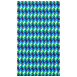 Mantel Ombre Verde Azul Chevrons Gran Pestaña