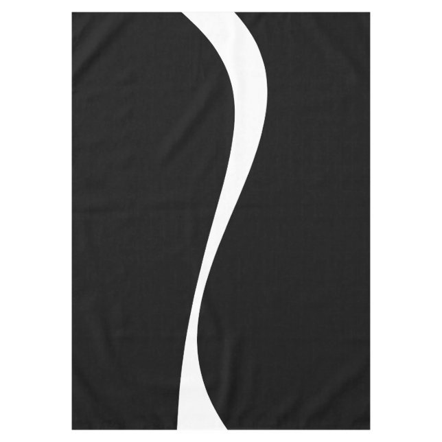 Mantel Ondas simples 2 - Blanco y negro (Anverso)