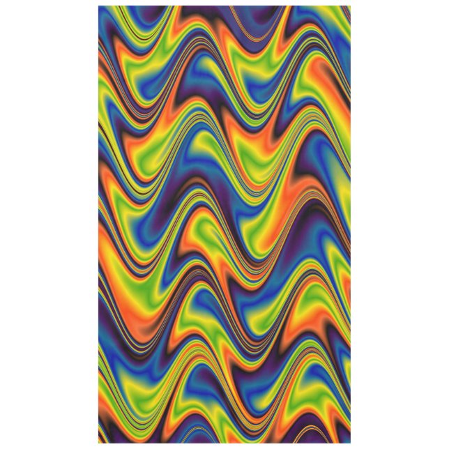 Mantel Ondulado Multicolor Abstracto (Anverso)
