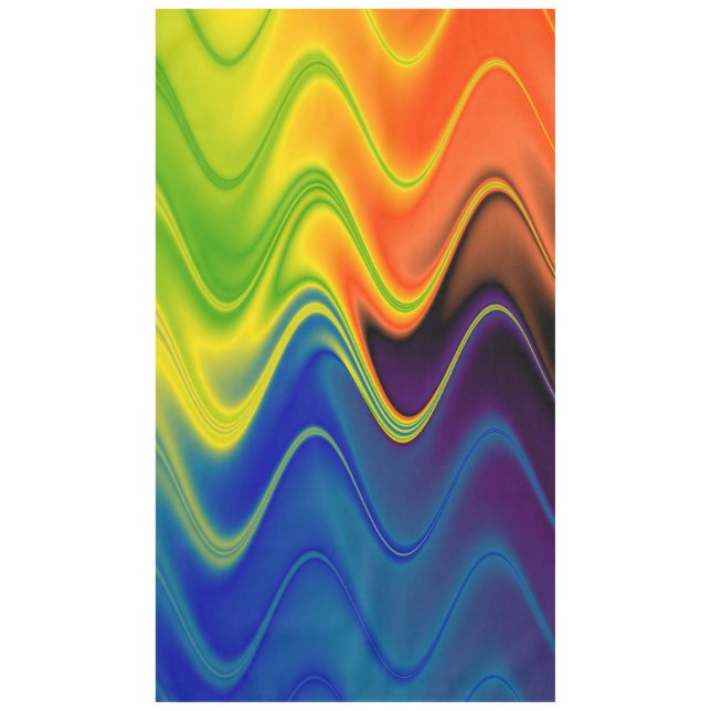 Mantel Ondulado Multicolor Abstracto (Anverso)
