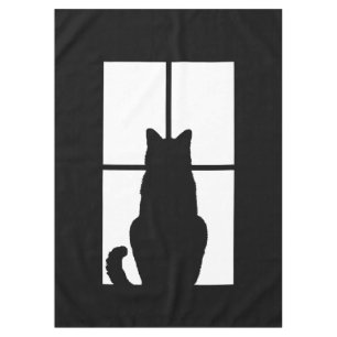 Mantel Opción de color de la ventana del gato negro para