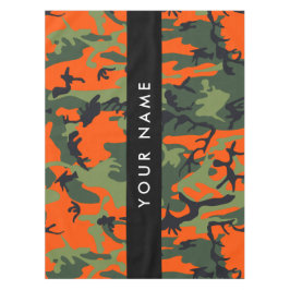 Mantel Orange Camouflage Pattern, Your name, Personalize