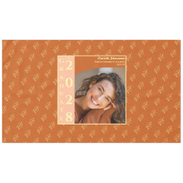 Mantel Orange Modern Graduation Photo Cap Pattern