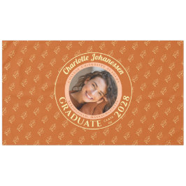 Mantel Orange Modern Graduation Photo Cap Pattern