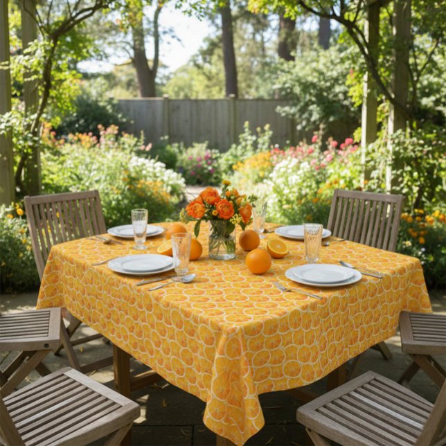 Mantel Orange Slices Tablecloth Citrus Summer Party Table (Subido por el creador)