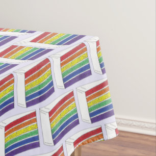 Mantel Orgullo gay de corte de pastel de Boda arcoiris LG