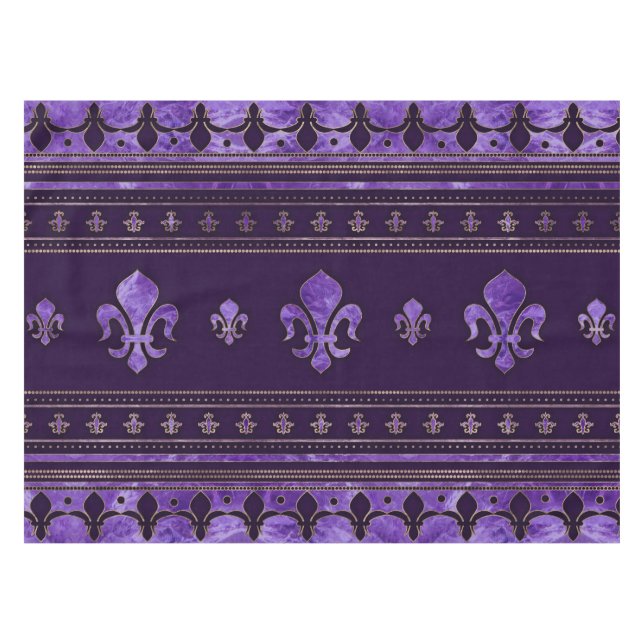 Mantel Ornamento de Fleur-de-lis Amethyst púrple (Frente (Horizontal))