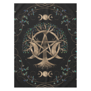 Mantel Ornamento de la luna Pentagrama del árbol de la v
