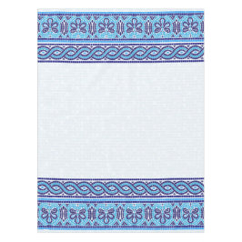 Mantel Ornamento de mosaico griego - tonos azules