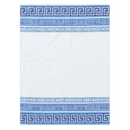 Mantel Ornamento de mosaico griego - tonos azules