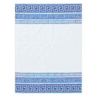 Mantel Ornamento de mosaico griego - tonos azules