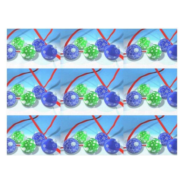 Mantel Ornamentos de Navidad (Frente (Horizontal))