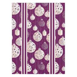 Mantel Ornamentos de Navidad en Plum Tablecloth