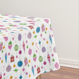 Mantel Ornamentos de Navidad Retro de Mediados del Siglo