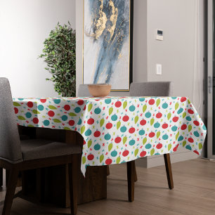 Mantel Ornamentos de Navidad retro vintage estampados