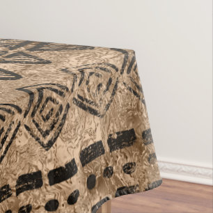 Mantel Oro antiguo y modelo étnico tribal negro