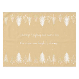 Mantel Oro, blanco, estrellas de árbol de Navidad elegant