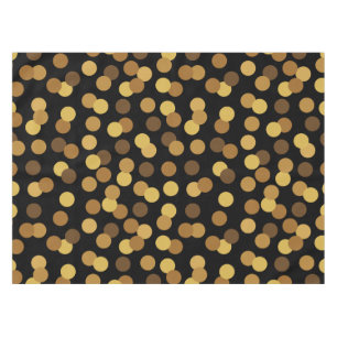Mantel Oro elegante y modelo de lunares negro