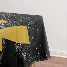 Mantel Oro "¡NO HOY!" con Purpurina plateado en negro |