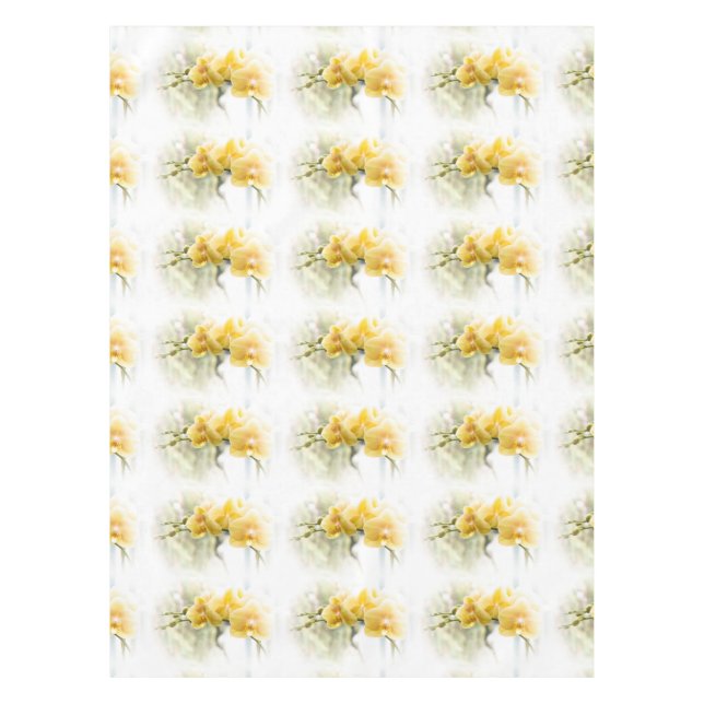 Mantel Orquídea amarilla en sol (Anverso)