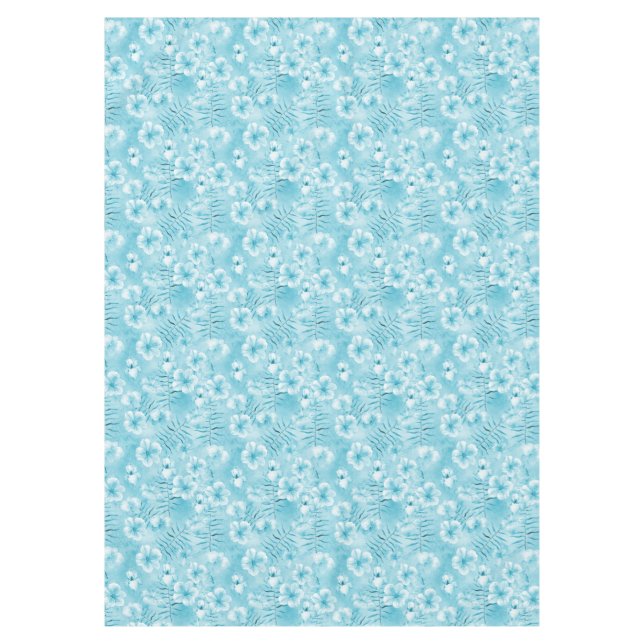 Mantel Orquídeas blancas acuáticas tropicales Hibiscus Fl (Anverso)