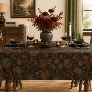 Mantel Oscuro Floral Gótico Cottage Vintage Malhumorado