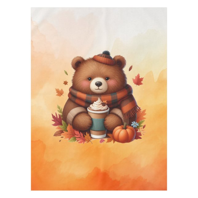 Mantel Oso de otoño rústico/vintage (Anverso)