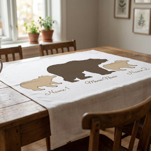 Mantel Oso Mama Personalizado Con 2 Nombres De Niños Rega