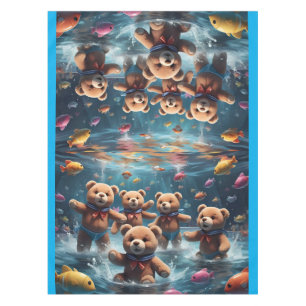 Mantel Osos de peluche nadando en una piscina de peces