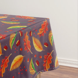 Mantel Otoño Hojas Nueces Patrón de castañas elegante Caí