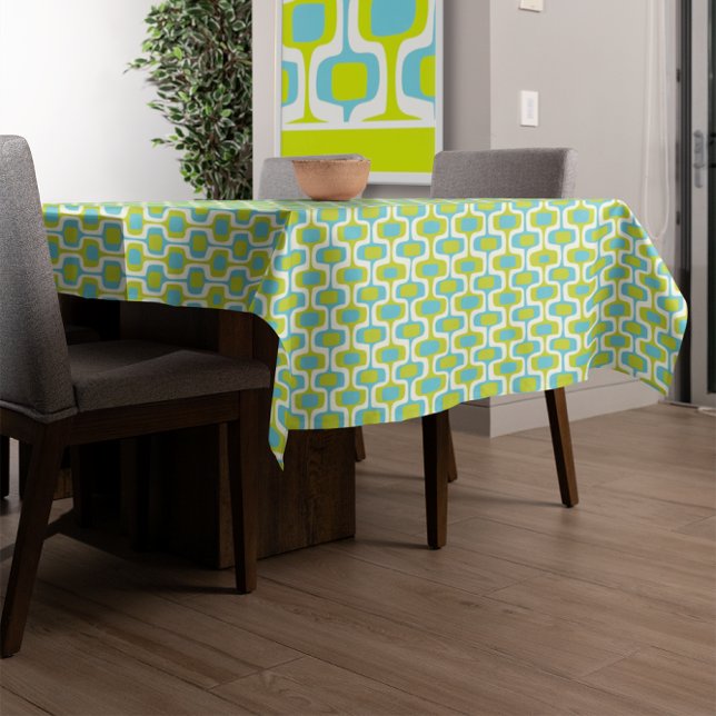 Mantel Ovales y círculos de cal y Aqua de mediados del si (Subido por el creador)