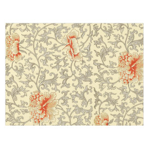 Mantel Owen Jones Patrón Antiguo: Coral Floral Gris