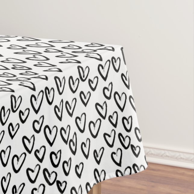 Mantel Paint Stroke Heart Pattern (In Situ)