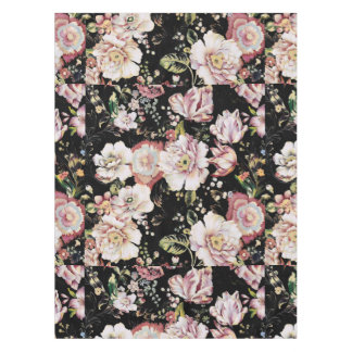 Mantel País bohemio perrito moda femenina floral negra