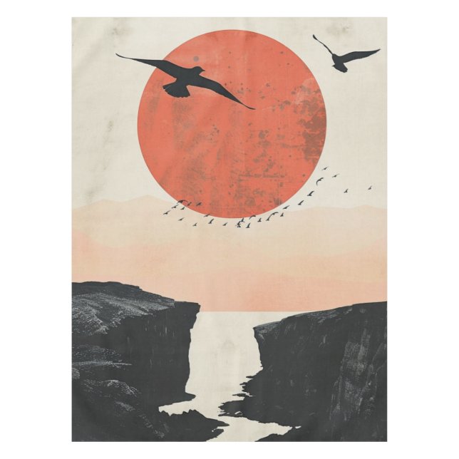 Mantel Paisaje abstracto de Boho (12) (Anverso)