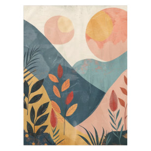 Mantel Paisaje abstracto de Boho (8)