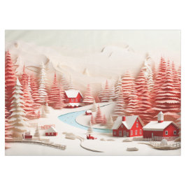 Mantel Paisaje de invierno escandinavo en 3D