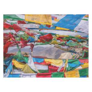 Mantel Paisaje tibetano con banderas de oración - Himalay