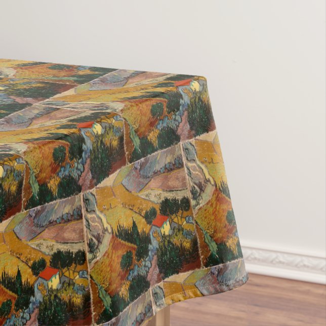 Mantel Paisaje Van Gogh con Casa y Flores (In Situ)