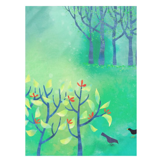 Mantel Paisaje verde moderno (Anverso)