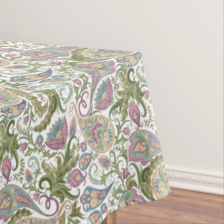 Mantel Paisley floral morada verde multicolor