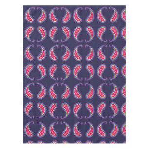 Mantel Paisley morada y rosa