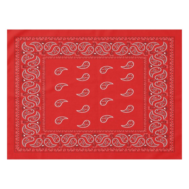 Mantel Paisley roja fresca (Frente (Horizontal))