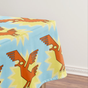 Mantel Pájaro decorativo geométrico del cóndor andino