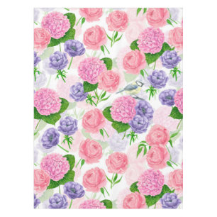 Mantel Pájaro y flores