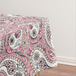 Mantel Pájaros de paisley de rosa bebé