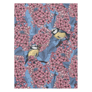 Mantel Pájaros en el jardín de lilas