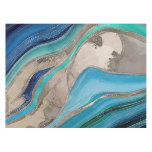 Mantel Paleta oceánica y mármol tenue