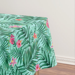 Mantel Palm & Monstera Tropical y Flores Exóticas