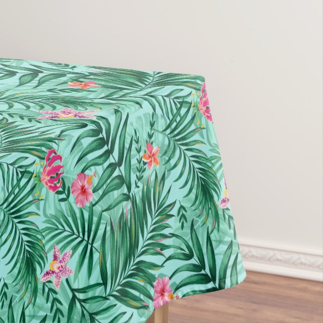 Mantel Palm & Monstera Tropical y Flores Exóticas (In Situ)